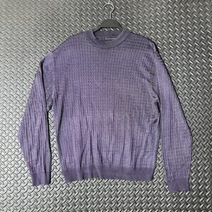Tulliano Knitted Heavy Cotton purple Long Sleeve Crew Neck Mens Size‎ Large